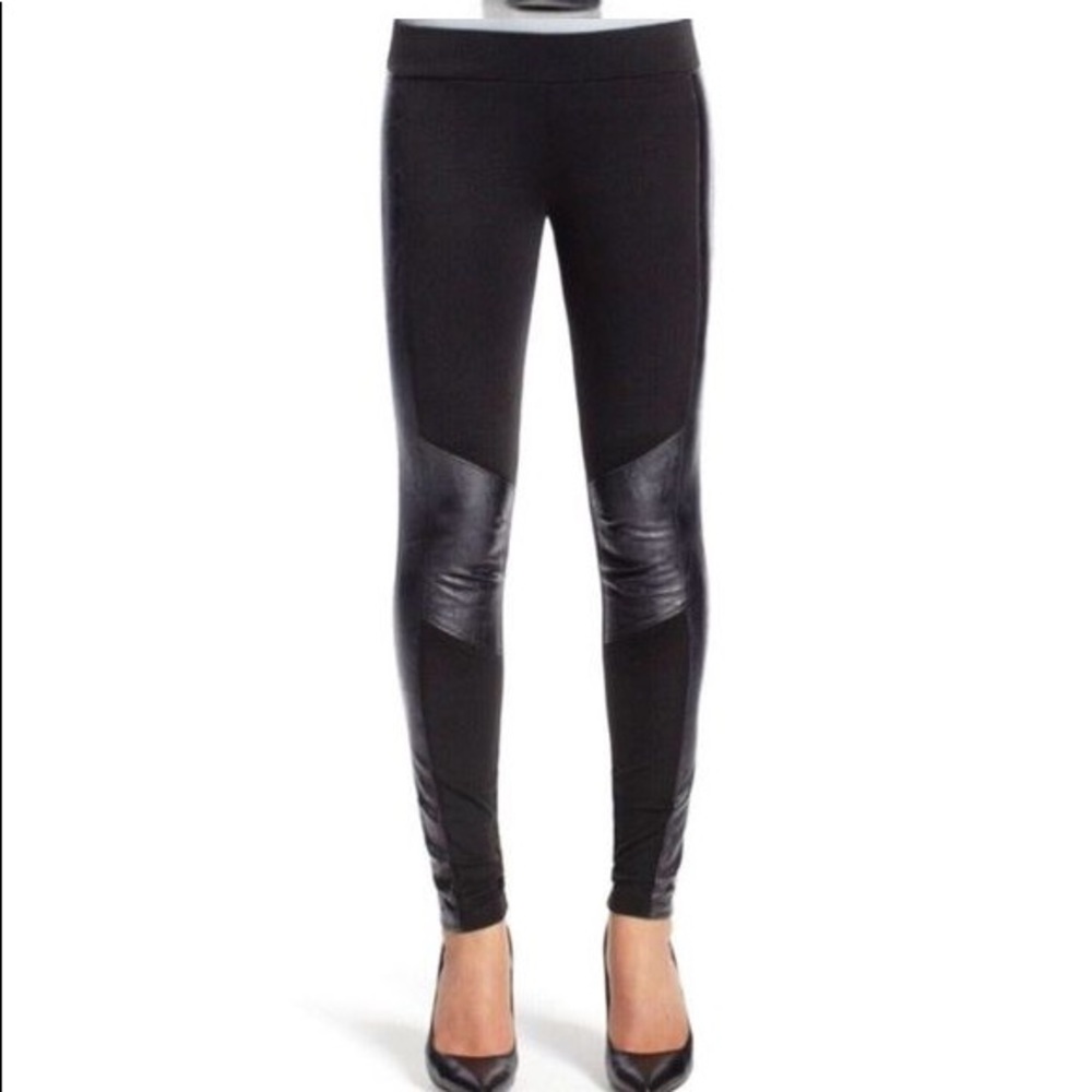 Cabi Leggings with Faux Leather Patches